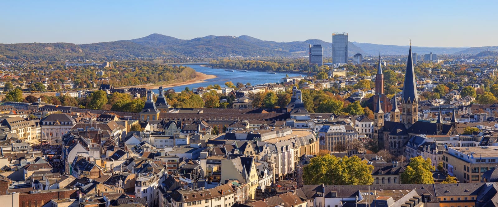 View over Bonn and the Rhine